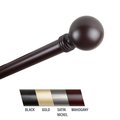 Central Design Central Design 100-01-286 Globus 1 in. Curtain Rod; 28-48 in. - Mahogany 100-01-286